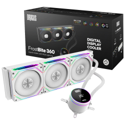 Dragos FrostBite 360 Intel-AMD 360MM Isı Göstergeli ARGB Beyaz Sıvı Soğutucu - 1