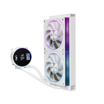 Dragos FrostBite V2 Dijital Isı Göstergeli ARGB 240mm Beyaz İşlemci Sıvı Soğutucu - 3