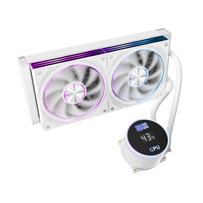 Dragos FrostBite V2 Dijital Isı Göstergeli ARGB 240mm Beyaz İşlemci Sıvı Soğutucu - 1