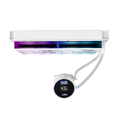 Dragos FrostBite V2 Dijital Isı Göstergeli ARGB 240mm Beyaz İşlemci Sıvı Soğutucu - 4