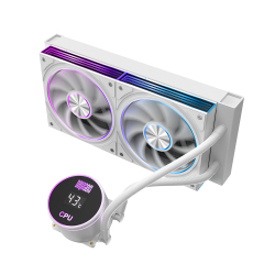 Dragos FrostBite V2 Dijital Isı Göstergeli ARGB 240mm Beyaz İşlemci Sıvı Soğutucu - 2