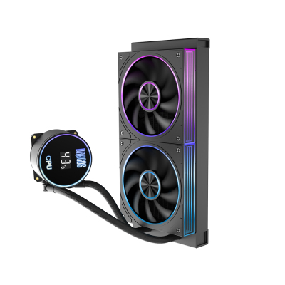Dragos FrostBite V2 Dijital Isı Göstergeli ARGB 240mm Siyah İşlemci Sıvı Soğutucu - 3
