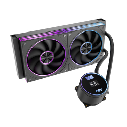 Dragos FrostBite V2 Dijital Isı Göstergeli ARGB 240mm Siyah İşlemci Sıvı Soğutucu - Dragos