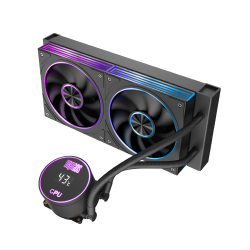 Dragos FrostBite V2 Dijital Isı Göstergeli ARGB 240mm Siyah İşlemci Sıvı Soğutucu - Dragos (1)