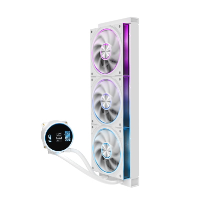 Dragos FrostBite V2 Dijital Isı Göstergeli ARGB 360mm Beyaz İşlemci Sıvı Soğutucu - 3