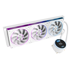 Dragos FrostBite V2 Dijital Isı Göstergeli ARGB 360mm Beyaz İşlemci Sıvı Soğutucu - Dragos