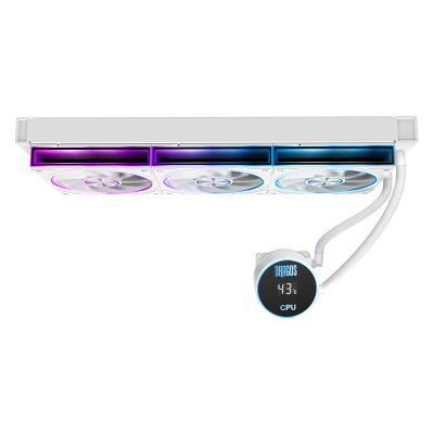 Dragos FrostBite V2 Dijital Isı Göstergeli ARGB 360mm Beyaz İşlemci Sıvı Soğutucu - 4