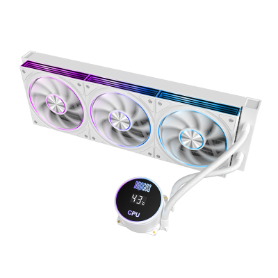 Dragos FrostBite V2 Dijital Isı Göstergeli ARGB 360mm Beyaz İşlemci Sıvı Soğutucu - 2