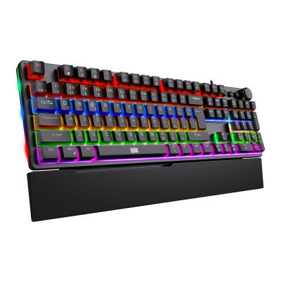 Dragos Natus USB Kablolu Rainbow Makro Gaming Mekanik Klavye Mekanik Bilek Destekli Red Switch Mekanik Rainbow Klavye - 1