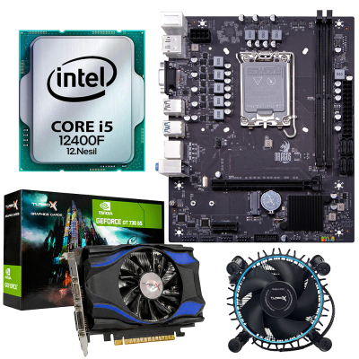 Dragos Pro H610M-E M.2 DDR4 - Turbox Venus 2GB GT730 128Bit GDDR5 - Intel® Core™ i5 12400F Bundle Paket - 1