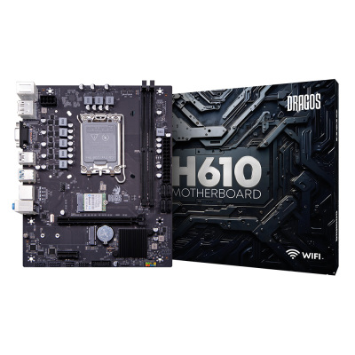Dragos Pro H610M-E M.2 Sata WI-FI+BT Ddr4 3200MHz Usb 3.2 Hdmi Dp Vga Ses G.Lan 1700P Anakart - 1