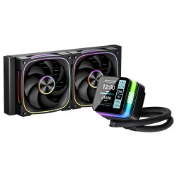 Dragos Rock LCD Ekranlı 240mm ARGB Siyah İşlemci Sıvı Soğutucu - Dragos