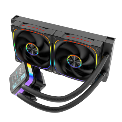 Dragos Rock LCD Ekranlı 240mm ARGB Siyah İşlemci Sıvı Soğutucu - 2