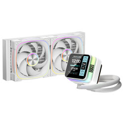 Dragos Rock LCD Ekranlı 240mm ARGB Beyaz İşlemci Sıvı Soğutucu - Dragos