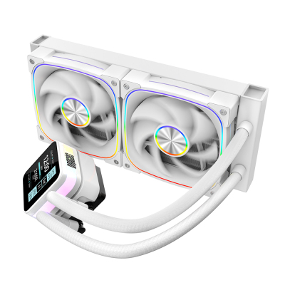 Dragos Rock LCD Ekranlı 240mm ARGB Beyaz İşlemci Sıvı Soğutucu - 2