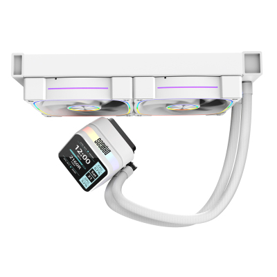 Dragos Rock LCD Ekranlı 240mm ARGB Beyaz İşlemci Sıvı Soğutucu - 3