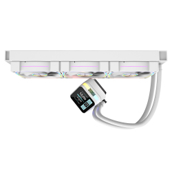 Dragos Rock LCD Ekranlı 360mm ARGB Beyaz İşlemci Sıvı Soğutucu - Dragos (2)