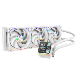 Dragos Rock LCD Ekranlı 360mm ARGB Beyaz İşlemci Sıvı Soğutucu - Dragos