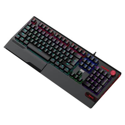Dragos Sirius - MK019 USB Kablolu Full Rgb Makro Gaming Mekanik Klavye Mekanik Bilek Destekli Blue Switch Mekanik RGB Gaming Klavye - 3