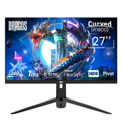 Dragos VISION V27240 27 İnç 1Ms 240Hz DP Hdmi FHD Curved Pivot Hoparlörlü Pro Gaming Monitor - 2