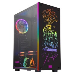 Dragos Warrior 3x RGB Fan USB 3.0 500W 80+ Plus ATX Led Gaming Oyuncu Işıklı Bilgisayar Kasası - 1