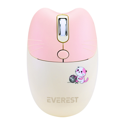 Everest KM-6283 CATTY Renkli Tuşlu Sarı Kablosuz 2.4 + BT Q Multimedia Klavye Mouse Set - 3