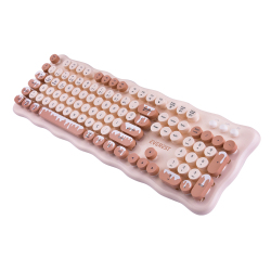 Everest KM-6286 Ice Cream Fildişi Kablosuz 2.4 + BT Q Klavye Mouse Set - Everest (3)