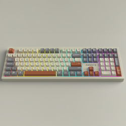 Everest KM-78 Rena Krem/Gri/Kahve Kablosuz 2.4 + BT RGB Aydınlatmalı Sessiz Q Klavye Mouse Set - Everest (2)