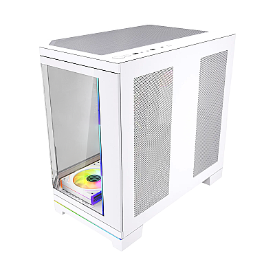 GameTech Vision LCD V2 Type-C 400mm VGA Destekli ATX/M-ATX/ITX Beyaz Oyuncu Kasası - 3