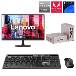 Geekom A5 Ryzen 7 5800H 32GB DDR4 512GB NVMe 23.8 inç FHD Lenovo VESA Monitör Win11 PRO Kurumsal Mini PC - Geekom A5