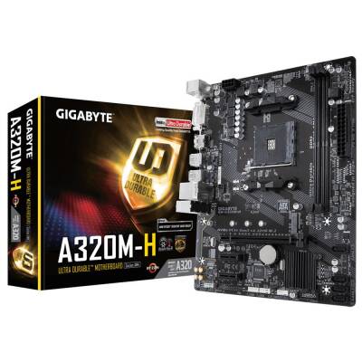 Gigabyte GA-A320M-H Sata,M2 Ddr4 2133MHz Usb 3.1 Dvi Hdmi Ses G.Lan Am4 Anakart - 1