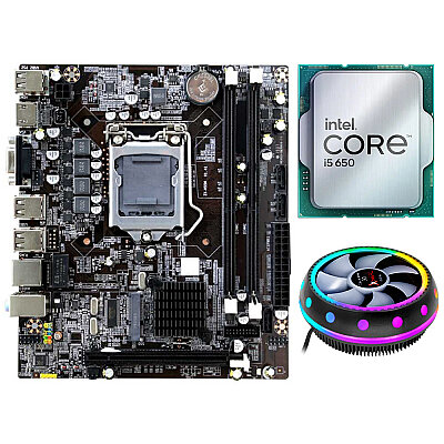 Intel Core i5 650 İşlemci + Turbox H55M 1156P Anakart + Turbox Boomer TR-UF01 Fan 3lü Bundle Paket - 1