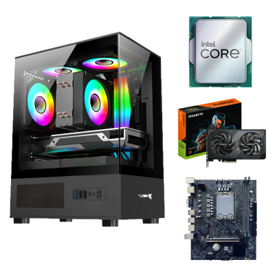 Intel i3 13100F - Gigabyte RTX 5060 - H610M D4 - 16GB RAM - 512GB M.2 NVMe SSD OEM Paket - 1