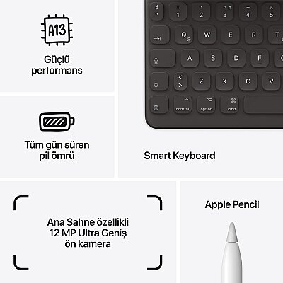 iPad 9.Nesil 64GB Wi-Fi 10.2''Retina Ekran iPadOS Tablet Space Gray - 3