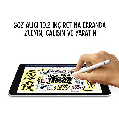 iPad 9.Nesil 64GB Wi-Fi 10.2''Retina Ekran iPadOS Tablet Space Gray - 5