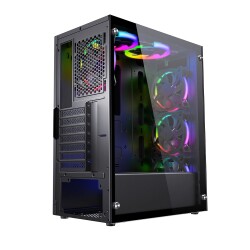 Kallinga F8 4x Raınbow Fan USB 3.0 400W ATX Gaming Bilgisayar Kasası - 3