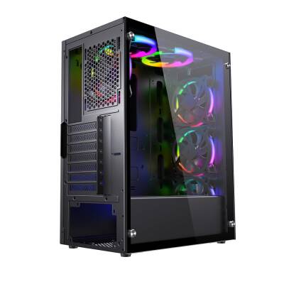 Kallinga F8 4x Raınbow Fan USB 3.0 400W ATX Gaming Bilgisayar Kasası - 3