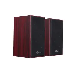 Lecoo DS105 Kablolu USB + 3.5mm Jack Girişli 6W Stereo Masaüstü Ahşap Hoparlör - 1