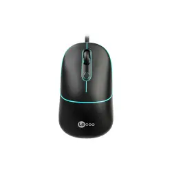 Lecoo MS110 RGB Sessiz Tuşlu Kablolu Siyah Optik Mouse - 1