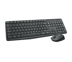 Logitech MK235 USB Kablosuz Siyah Multimedya Standart Q Klavye Mouse Set (920-007925) - Logitech