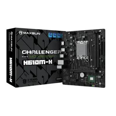 Maxsun Challenger H610M-H LGA1700 DDR4 3200Mhz M.2 HDMI mAtx Intel Anakart - 1