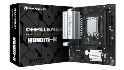 Maxsun Challenger H810M-K LGA1851 DDR5 6400Mhz M.2 HDMI mAtx Intel Anakart - 1