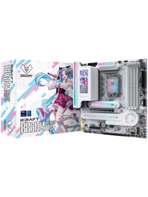 Maxsun iCraft B860M Cross PRO WIFI LGA1851 DDR5 8000Mhz M.2 HDMI mAtx Intel Anakart Beyaz - 1