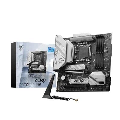 MSI B760M Project Zero WIFI DDR5 7800MHz (OC) RGB M.2 1700p mATX Anakart - 1