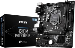 Msi H310M PRO-VDH Plus Sata Ddr4 2666MHz Usb 3.1 Hdmi Dvi Vga Ses G.Lan 1151P 8.9 Gen Anakart - 1