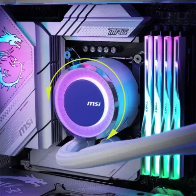 MSI MAG CoreLiquid E240 White ARGB Beyaz Intel-AMD Uyumlu Sıvı Soğutucu - 2