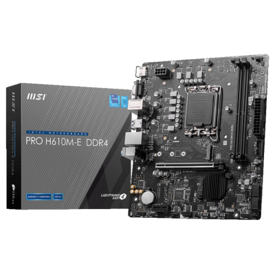 Msi Pro H610M-E M.2 Sata Ddr4 3200MHz Usb 3.2 Vga Hdmi Ses G.Lan 1700P Anakart - 1