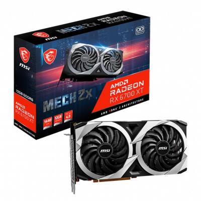 Msi RX 6700 XT MECH 2X 12G Amd GDDR6 192Bit Hdmi.Display Çift Fan 12Gb Ekran Kartı - 1