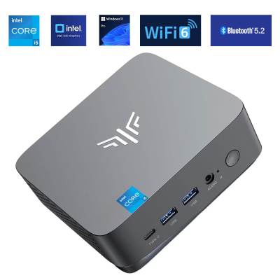 Nipogi AD16 Line Intel Core i5 12450H 16GB DDR4 256GB NVMe SSD Type-C Wi-Fi 6 BT 5.2 W11 Mini PC - 1