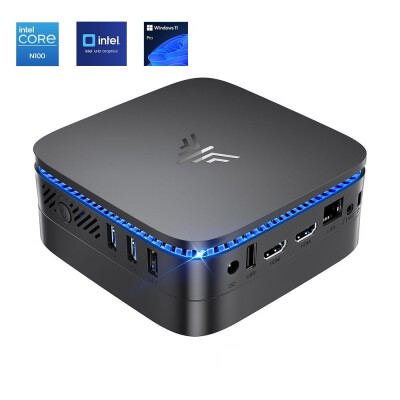 Nipogi AK1PLUS Intel N100 16GB DDR4 512GB NVMe 2HDMI 2USB 3.0 2USD 2.0 Wifi5/BT4.2 Win11 Pro Mini PC - 1